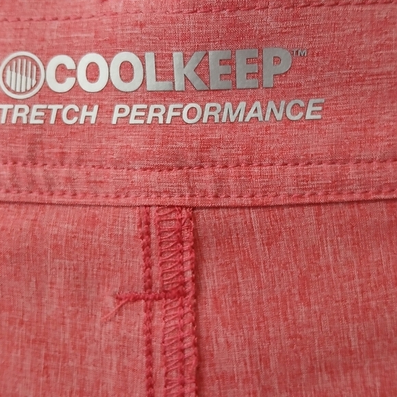 Cool Keep Performance Shorts Light Red Men's Size 36 - Picture 4 of 5